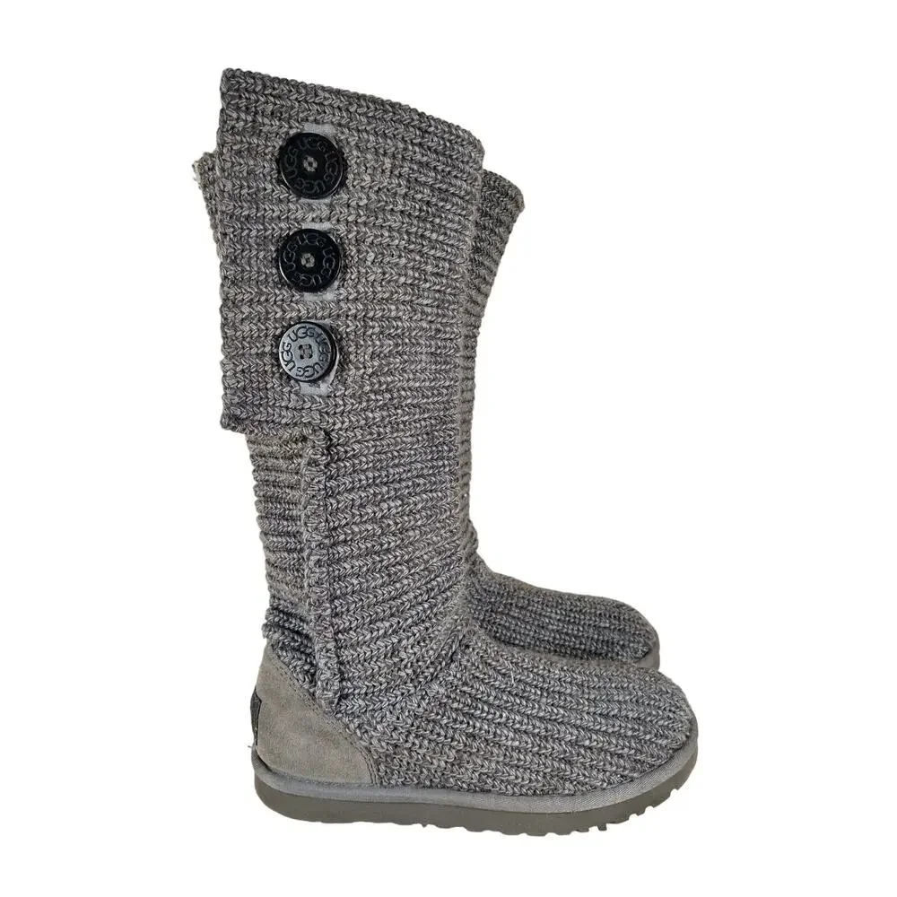 UGG Australia - Classic Cardy - Boots - Gray - Women's - 6 - S/N 5819